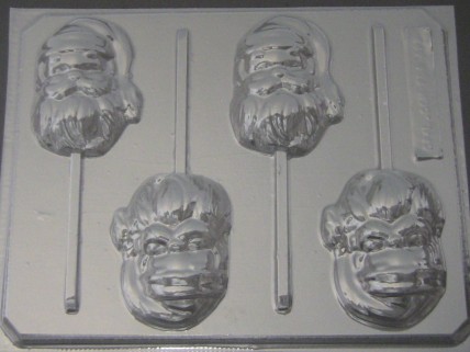 236 Santa Face Chocolate or Hard Candy Lollipop Mold